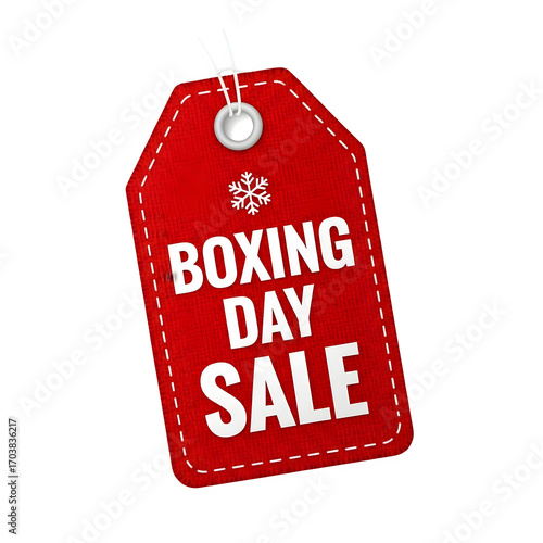 Boxing Day Sale Transparent PNG Icon Price Tag with Text for Web Banners, Flyers, and Canadian Retail Marketing