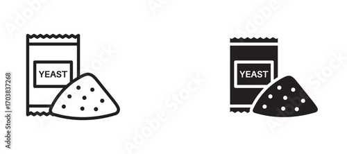 Yeast Icons in solid and liner versions.