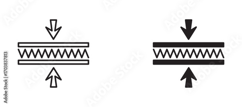 Thickness Icons in solid and liner versions.
