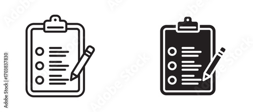 Test Icons in solid and liner versions.