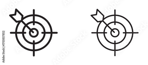 Target Icons in solid and liner versions.