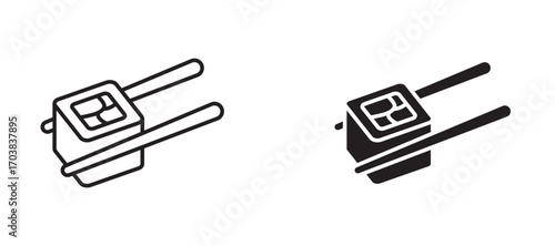 Sushi Icons in solid and liner versions.