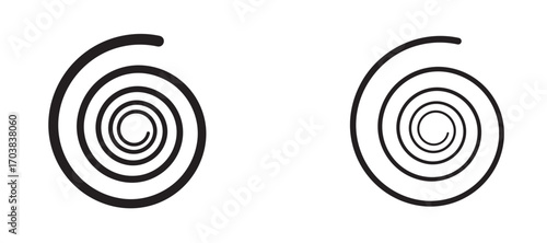 Spiral Icons in solid and liner versions.