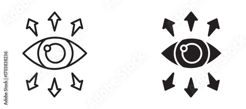 Shared vision Icons in solid and liner versions.