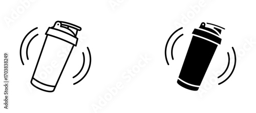 Shaker cup Icons in solid and liner versions.