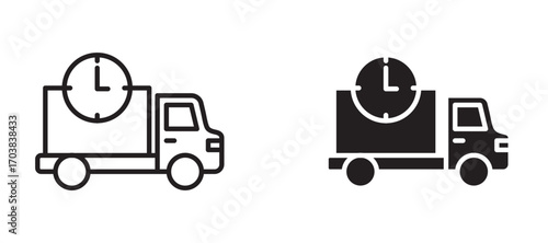 Same day delivery Icons in solid and liner versions.