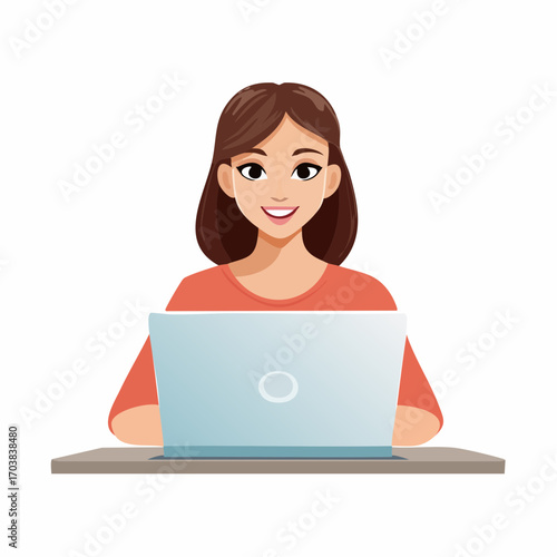 Junge Frau am Laptop