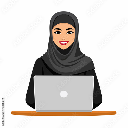 Junge Frau am Laptop