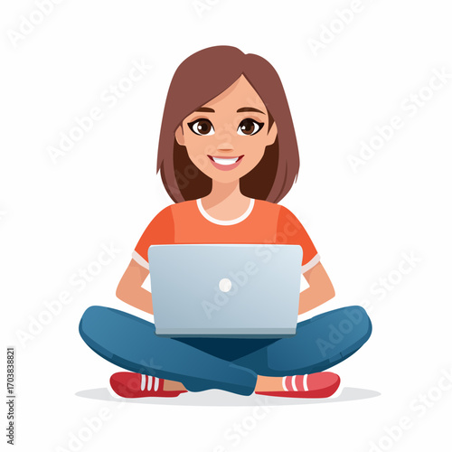 Junge Frau am Laptop