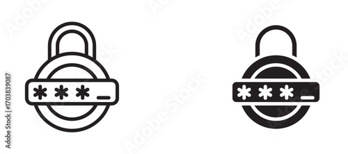 Password Icons in solid and liner versions.