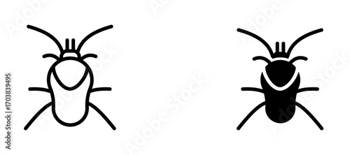 Mite Icons in solid and liner versions.