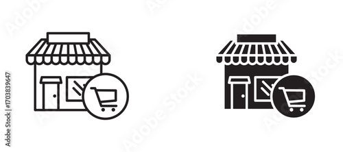 Marketplace Icons in solid and liner versions.