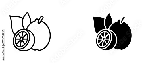 Lemon Icons in solid and liner versions.