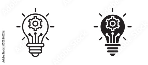 Innovation Icons in solid and liner versions.