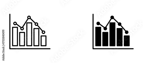 Graph Icons in solid and liner versions.