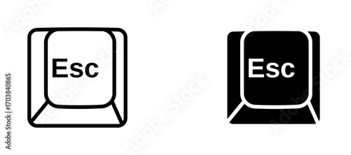 Esc Icons in solid and liner versions.