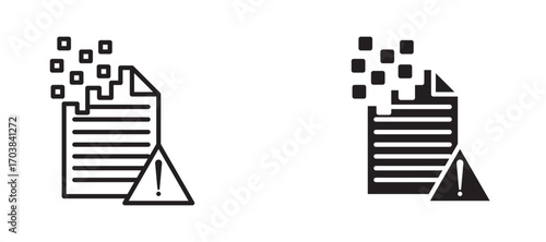 Data loss Icons in solid and liner versions.
