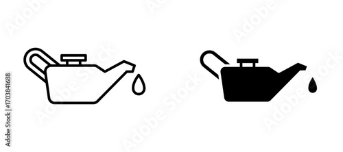 Change car oil Icons in solid and liner versions.