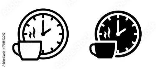 Breaktime Icons in solid and liner versions.