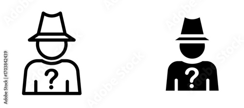 Anonymous Icons in solid and liner versions.