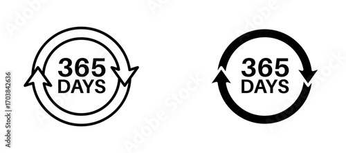 365 Day Icons in solid and liner versions.