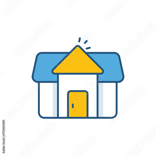 Shelter color vector icon