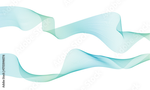 Abstract colorfull wave element for design. Digital frequency track equalizer. Stylized line art background.Vector illustration.Wave with lines created using blend tool.Curved wavy line, smooth stripe