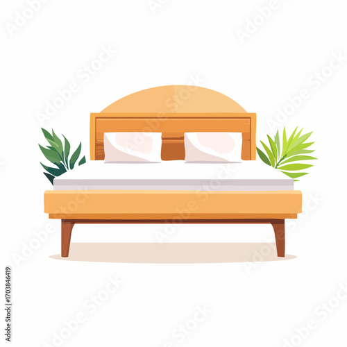 Japanisch inspiriertes Futonbett mit niedriger Höhe