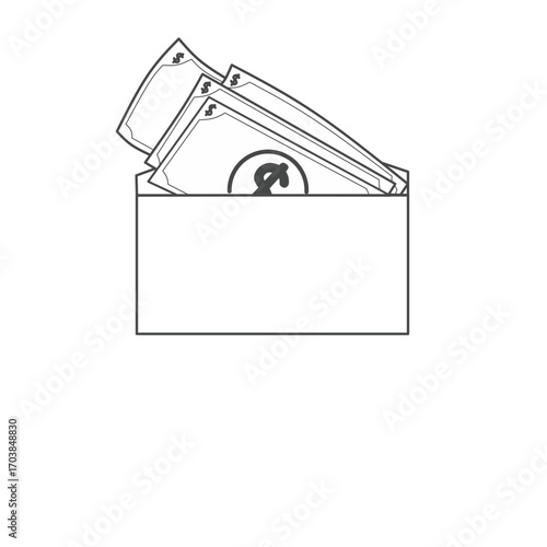 Money in mosque-design envelope for charity donation