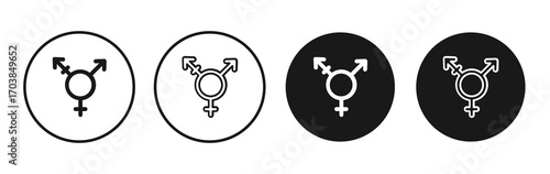 Transgender icon vector illustrations set for app and web