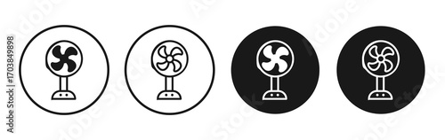 Table Fan icon vector illustrations set for app and web