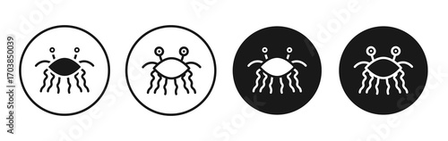 Spaghetti Monster Flying icon vector illustrations set for app and web