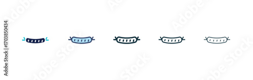 Sausage icon vector illustrations set for app and web