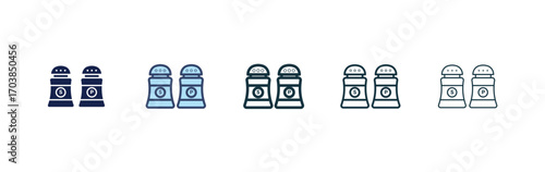 Salt pepper icon vector illustrations set for app and web