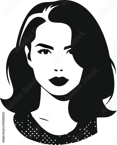 girl with long hair vector
