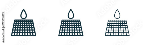 Manhole icon vector illustrations set for app and web