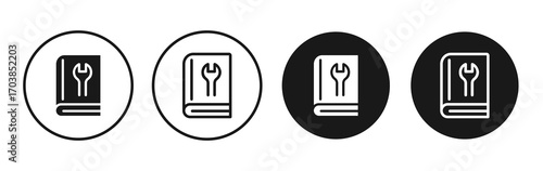 Guide icon vector illustrations set for app and web