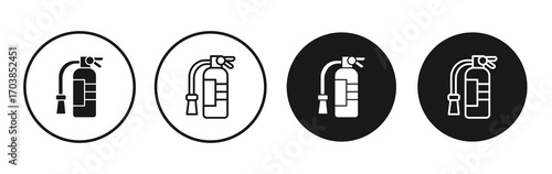Fire extinguisher icon vector illustrations set for app and web