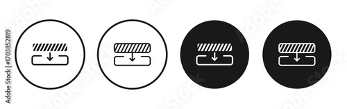Diagram next icon vector illustrations set for app and web