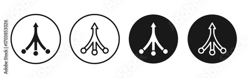 Consolidation icon vector illustrations set for app and web