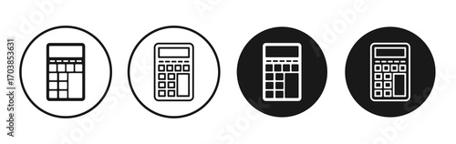 Calculator icon vector illustrations set for app and web