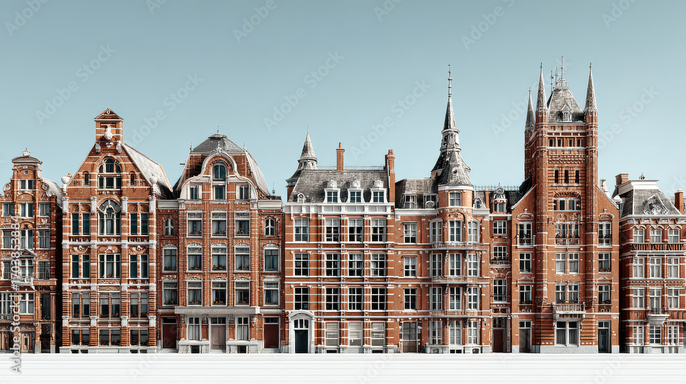 Naklejka premium stunning architectural scene essence of european capitals featuring iconic landmarks