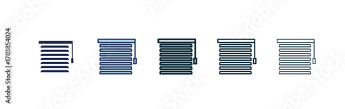Blinds icon vector illustrations set for app and web