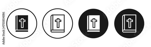 Bible icon vector illustrations set for app and web