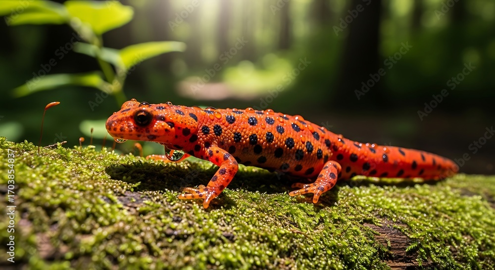 Fototapeta premium lizard on the grass