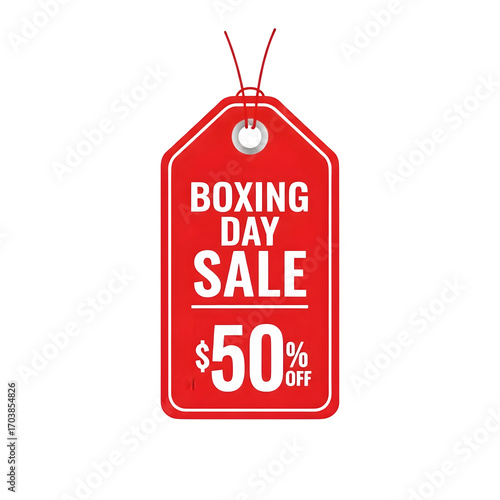 Boxing Day Sale Transparent PNG Icon Price Tag with Text