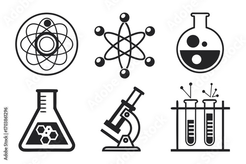 Collection of science and chemistry icons