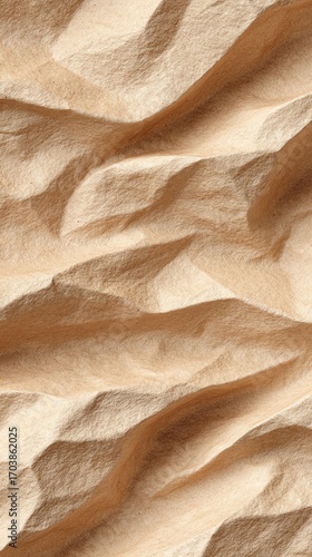 Botanical Flatlay with Soft Shadows for Natural Skincare Branding, Product Mockups, and Minimal Organic Design Backgrounds – Realistic Crumpled Brown Paper Texture for Backgrounds and Design