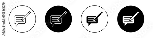 Write comment icons vectors for web designs.