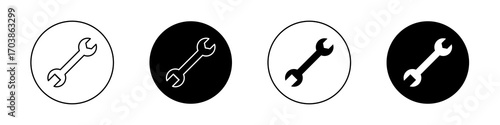 Wrench icons vectors for web designs.